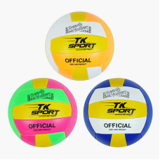 М`яч волейбольний C 64667 (100) “TK Sport“, 3 види, м`який PVC, вага 280-300 грамів, розмір №5, ВИДАЄТЬСЯ ТІЛЬКИ МІКС ВИДІВ