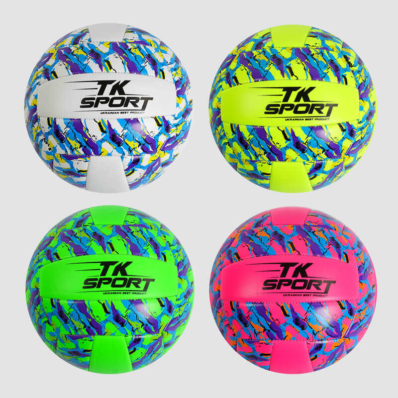 М`яч волейбольний С 54987 (60) “TK Sport“ 4 види, матеріал PU, вага 260-280 грамів