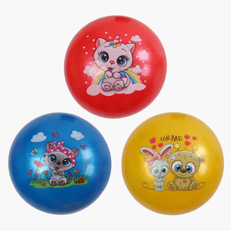 М`яч гумовий C 72535 (500) діаметр - 21 см, в пакеті, ВИДАЄТЬСЯ ТІЛЬКИ МІКС ВИДІВ