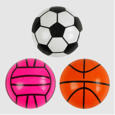 М“яч гумовий M 48543 (800) 3 види, вага 70 грамів, діаметр 16 см, ВИДАЄТЬСЯ ТІЛЬКИ МІКС ВИДІВ