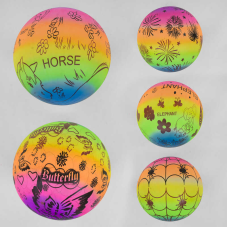 М“яч гумовий С 40287 (400) 5 видів, діаметр 20 см, вага 70 грамів, ВИДАЄТЬСЯ ТІЛЬКИ МІКС ВИДІВ