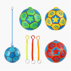 М`яч гумовий С 70489 (300) 4 види, діаметр - 17 см, карабін з пружинкою, ВИДАЄТЬСЯ МІКС ВИДІВ