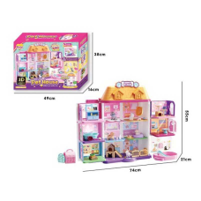 Будиночок LD 002 Штрих=0504 (4) фігурки тварин, розкладається, наліпки, аксесуари, звук дзвінку у двері, в коробці