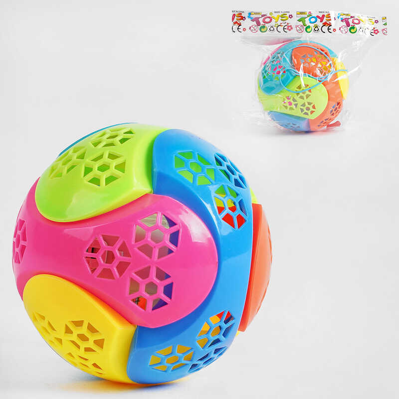 М`яч стрибун 688-5 (168/2) на батарейках, в пакеті