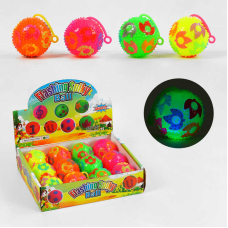 М`яч стрибун C 60447 (24) “Квітки“, світло, пискавка, ЦІНА ЗА 12 ШТУК В БЛОЦІ