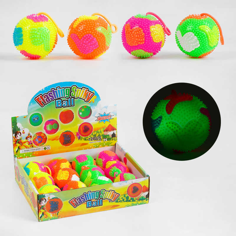 М`яч стрибун C 60494 (24) “Лайк“, світло, пискавка, ЦІНА ЗА 12 ШТУК В БЛОЦІ