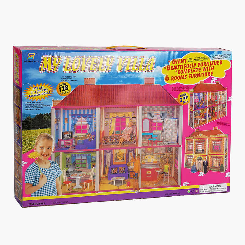 Будиночок для ляльок 6983 (6) 2 поверхи, 128 деталей, меблі, в коробці Будиночок для ляльок 6983 (6) 2 поверхи, 128 деталей, меблі, в коробці