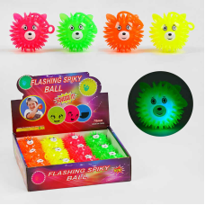 М`яч стрибун C 60502 (30) ЦІНА ЗА 12 ШТУК В БЛОЦІ, 4 кольори, підсвічування, пискавка, тваринка