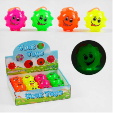 М`яч стрибун C 60503 (24) ЦІНА ЗА 12 ШТУК В БЛОЦІ, 4 кольори, підсвічування, пискавка