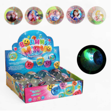 М`яч стрибун C 65458 (12) “TK Group“, ЦІНА ЗА 12 ШТУК В БЛОЦІ, “Героїня”, блискітки, підсвічування, в коробці