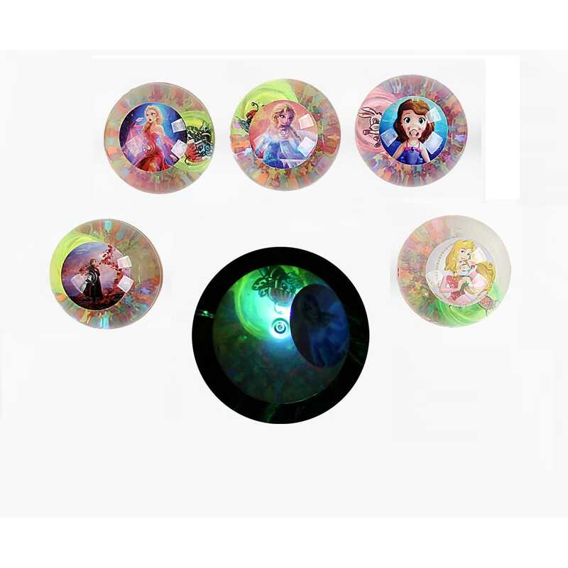 М`яч стрибун C 65458 (12) ЦІНА ЗА 12 ШТУК У ПАКЕТІ,  “Героїня”, блискітки, підсвічування