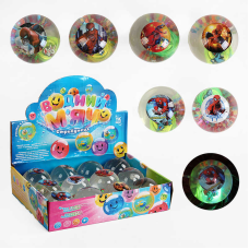 М`яч стрибун C 65465 (12) “TK Group“, ЦІНА ЗА 12 ШТУК В БЛОЦІ, “Герой”, блискітки, підсвічування, в коробці