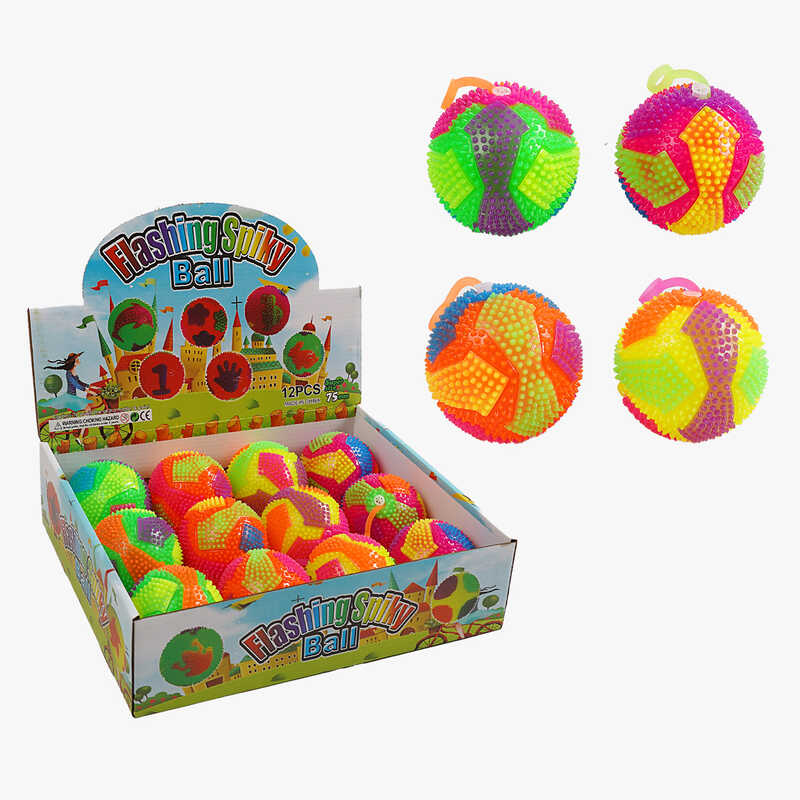 М`яч стрибун C 70424 (30) ЦІНА ЗА 12 ШТУК В БЛОЦІ, підсвічування, пискавка, в коробці 