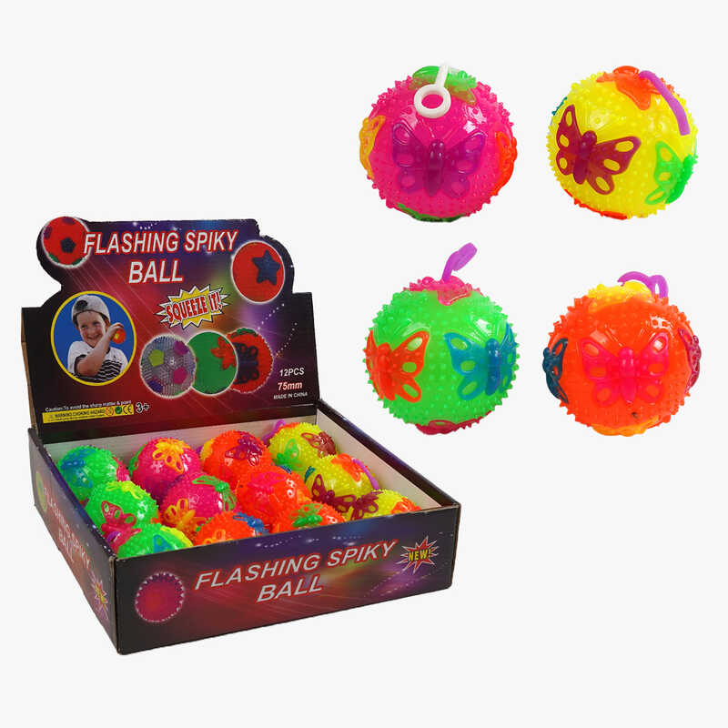 М`яч стрибун C 70425 (30) ЦІНА ЗА 12 ШТУК В БЛОЦІ, підсвічування, пискавка, в коробці