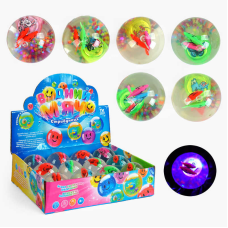 М`яч стрибун С 65457 (12) “TK Group“, ЦІНА ЗА 12 ШТУК В БЛОЦІ “Рибка”, блискітки, підсвічування, в коробці 