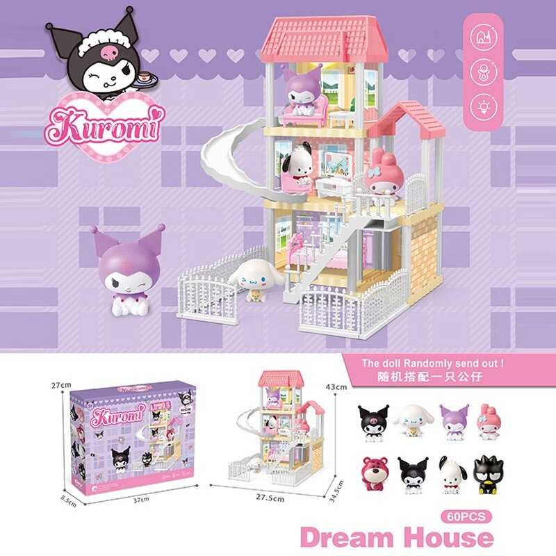 Будиночок з героями 2 SY-1 (60) 1 герой висотою 8см, 60 елементів, підсвічування, висота 43см, три поверхи, ліжечко, стіл, парканчик, в коробці Будиночок з героями 2 SY-1 (60) 1 герой висотою 8см, 60 елементів, підсвічування, висота 43см, три поверхи, ліжечко, стіл, парканчик, в коробці