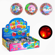 М`яч стрибун С 65461 (12) “TK Group“, ЦІНА ЗА 12 ШТУК В БЛОЦІ “Єдиноріг”, блискітки, підсвічування, в коробці