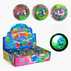 М`яч стрибун С 65464 (12) “TK Group“, ЦІНА ЗА 12 ШТУК В БЛОЦІ “Тваринка”, блискітки, підсвічування, в коробці