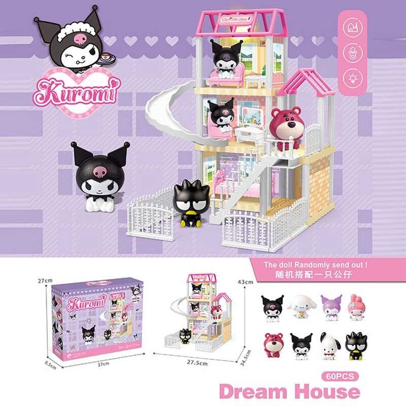 Будиночок з героями 2 SY-3 Штрих=41967 (60) підсвічування, фігурка героя, 3 поверхи, меблі, в коробці