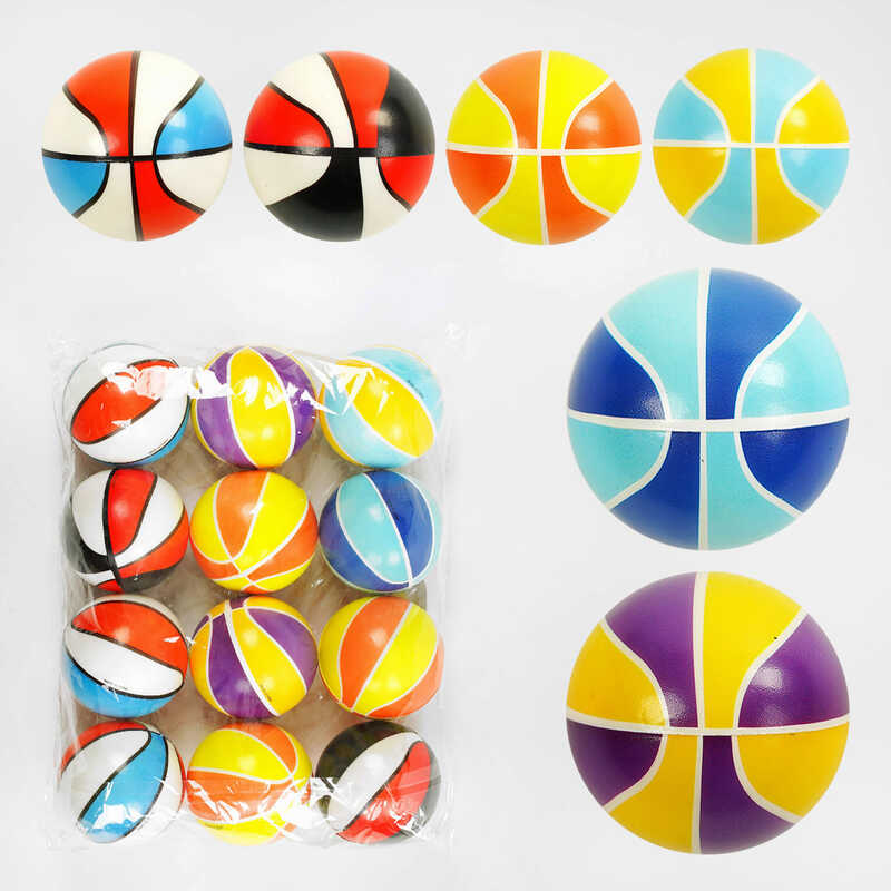 М`яч фомовий C 60329 (60) “Баскетбольний м“ячик“, ЦІНА ЗА 12 ШТУК У ПАКУВАННІ