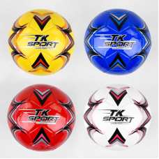 М“яч футбольний C 44455 (60) “TK Sport“, 4 види, вага 330-350 грамів, матеріал м“який PVC, балон гумовий