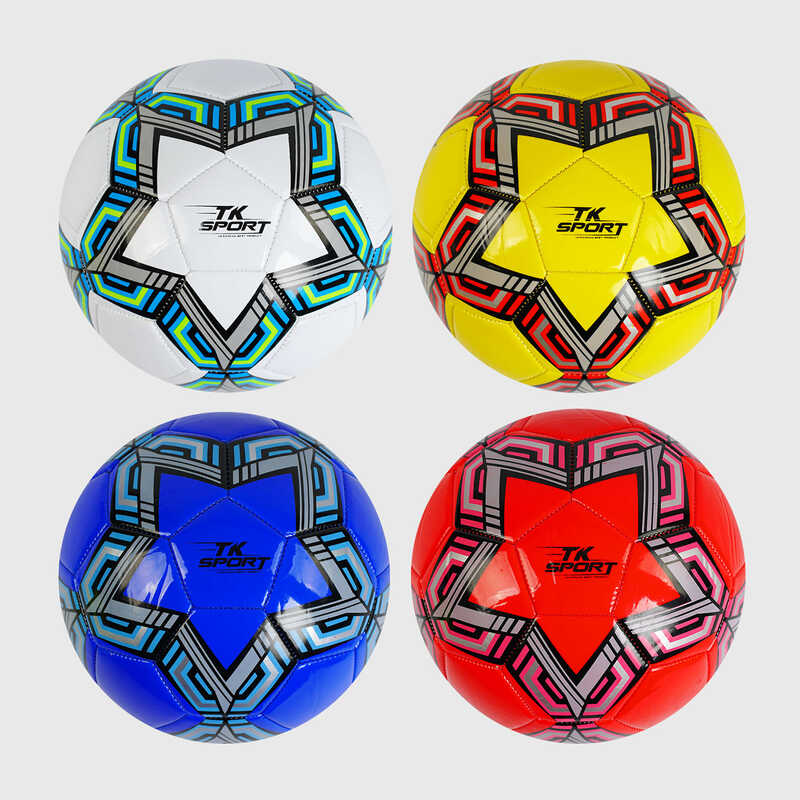 М`яч футбольний C 50201 (60) “TK Sport“ 4 види, матеріал TPU, вага 320-340 грамів, розмір №5, ВИДАЄТЬСЯ ТІЛЬКИ МІКС ВИДІВ