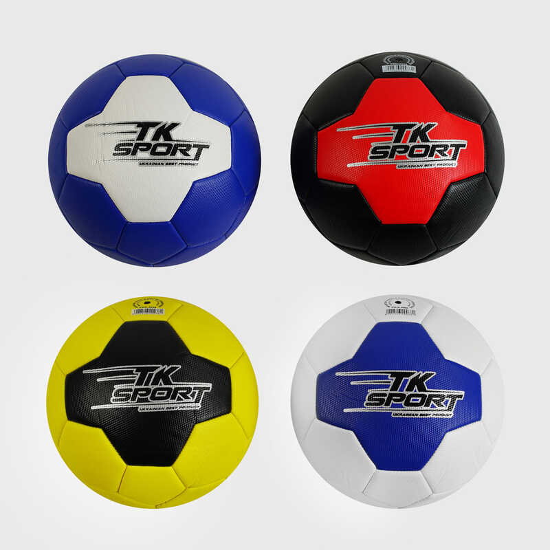 М`яч футбольний C 55032 (60) “TK Sport“, 4 кольори, вага 380 грамів, матеріал ТРЕ, розмір №5