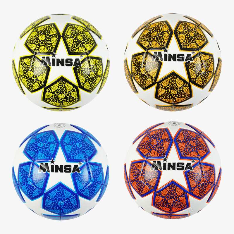 М“яч футбольний C 62235 (60) 4 види, вага 320-340 грамів, матеріал TPU, гумовий балон, розмір №5, ВИДАЄТЬСЯ МІКС 