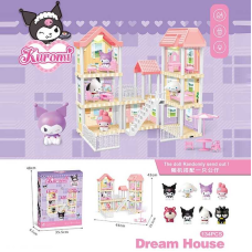 Будиночок з героями 7 SY-3 Штрих=42049 (24) підсвічування, фігурка героя, 3 поверхи, меблі, в коробці