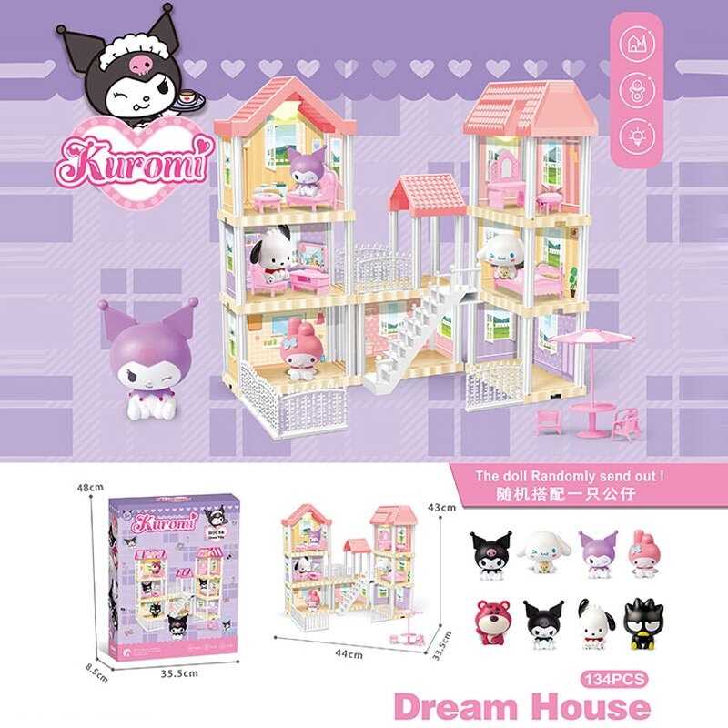 Будиночок з героями 7 SY-3 Штрих=42049 (24) підсвічування, фігурка героя, 3 поверхи, меблі, в коробці