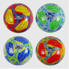 М“яч футбольний C 62393 (80) “TK Sport“, 4 види, вага 300-310 грамів, гумовий балон, матеріал PVC, розмір №5, ВИДАЄТЬСЯ МІКС