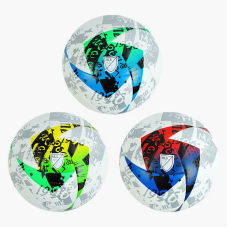 М`яч футбольний C 64613 (30) 3 види, вага 420 грамів, матеріал PU, балон гумовий, клеєний, (поставляється накачаним на 90), ВИДАЄТЬСЯ ТІЛЬКИ МІКС ВИДІВ