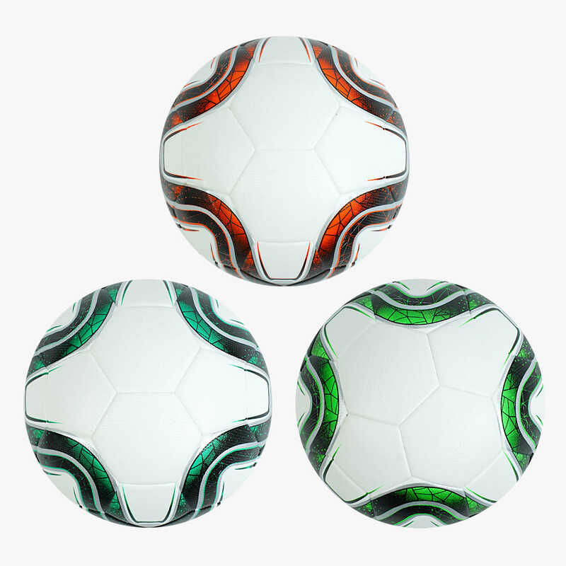 М`яч футбольний C 64624 (30) 3 види, вага 420 грамів, матеріал PU, балон гумовий, клеєний, (поставляється накачаним на 90), ВИДАЄТЬСЯ ТІЛЬКИ МІКС ВИДІВ