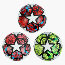 М`яч футбольний C 64628 (30) 3 види, вага 420 грамів, матеріал PU, балон гумовий, клеєний, (поставляється накачаним на 90)