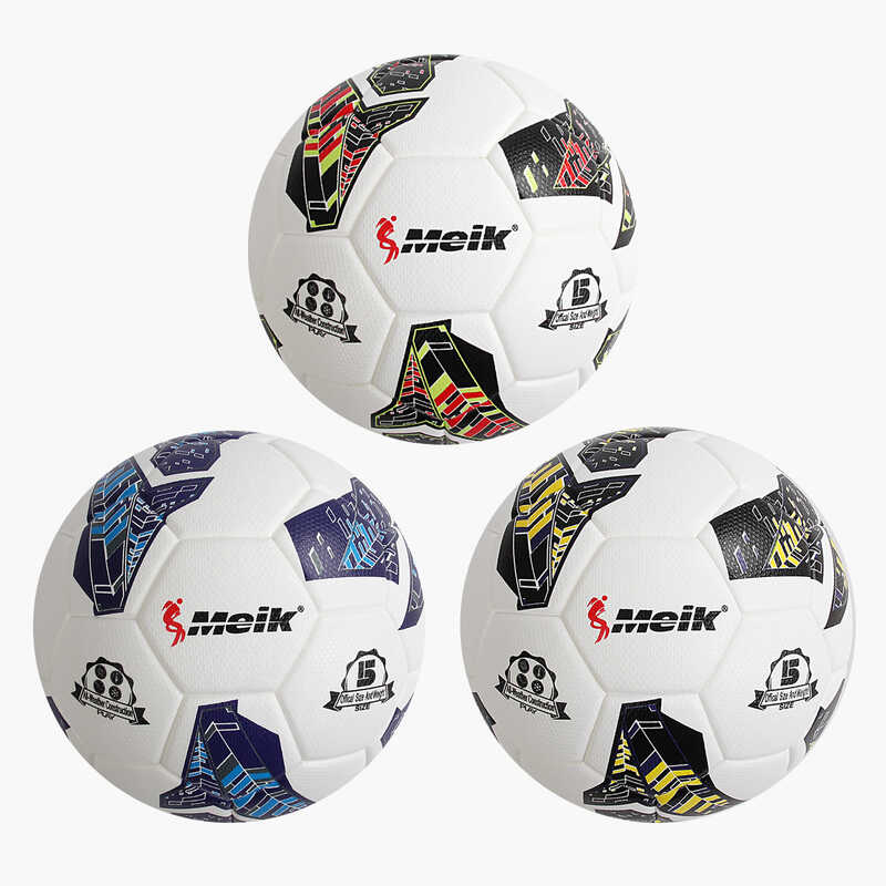 М`яч футбольний C 66322 (18) 3 види, вага 420 грамів, матеріал PU, балон гумовий, клеєний, (поставляється накачаним на 90), ВИДАЄТЬСЯ ТІЛЬКИ МІКС ВИДІВ