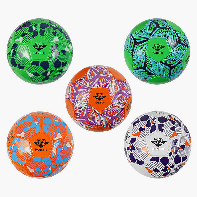 М“яч футбольний C 70116 (100) 5 кольорів, розмір №5, матеріал PVC, 280 грамів, гумовий балон, ВИДАЄТЬСЯ ТІЛЬКИ МІКС ВИДІВ