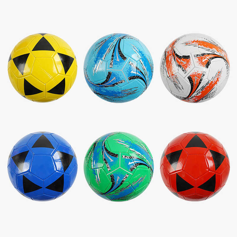 М“яч футбольний C 70127 (100) 6 кольорів, розмір №5, матеріал PVC, 280 грамів, гумовий балон, ВИДАЄТЬСЯ ТІЛЬКИ МІКС ВИДІВ