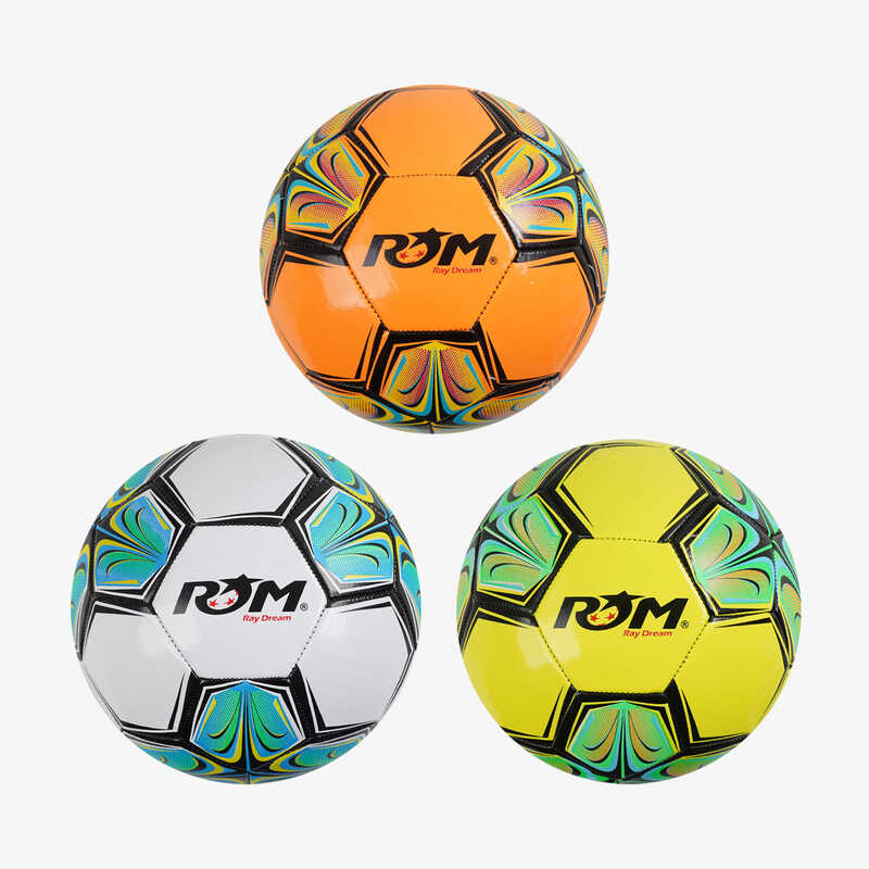 М“яч футбольний C 70240 (60) 3 види, вага 300-310 грамів, гумовий балон, матеріал PVC, розмір №5, ВИДАЄТЬСЯ МІКС 