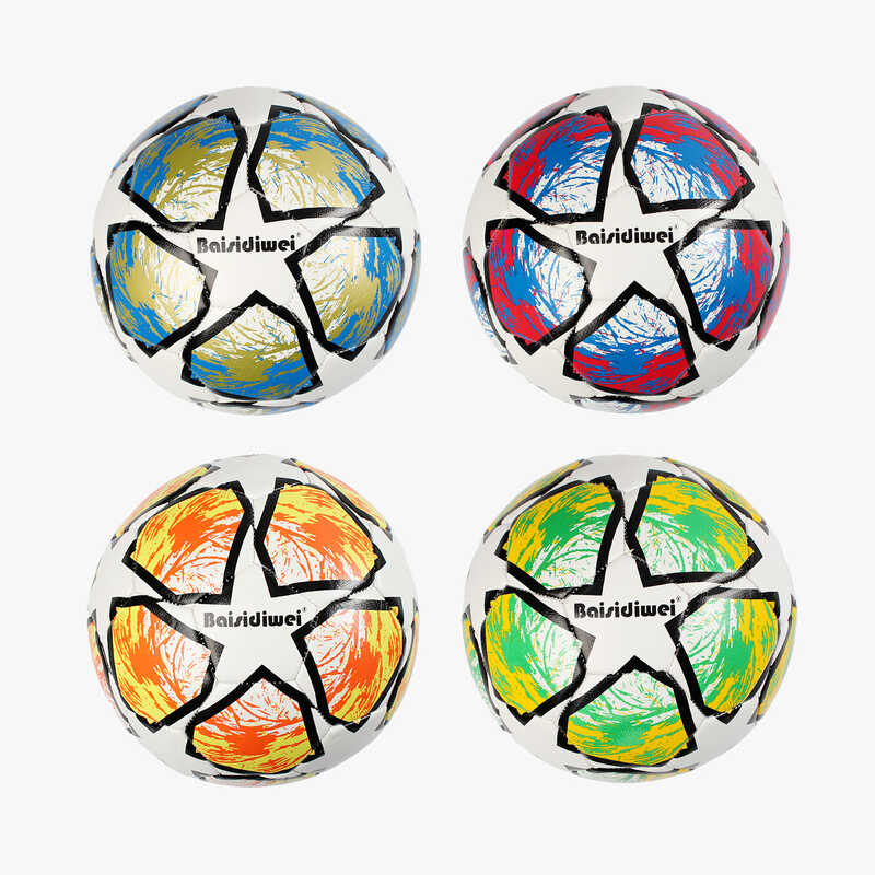 М“яч футбольний C 70267 (60) 4 кольори, розмір №5, матеріал TPE, 330-350 грамів, гумовий балон, ВИДАЄТЬСЯ ТІЛЬКИ МІКС ВИДІВ