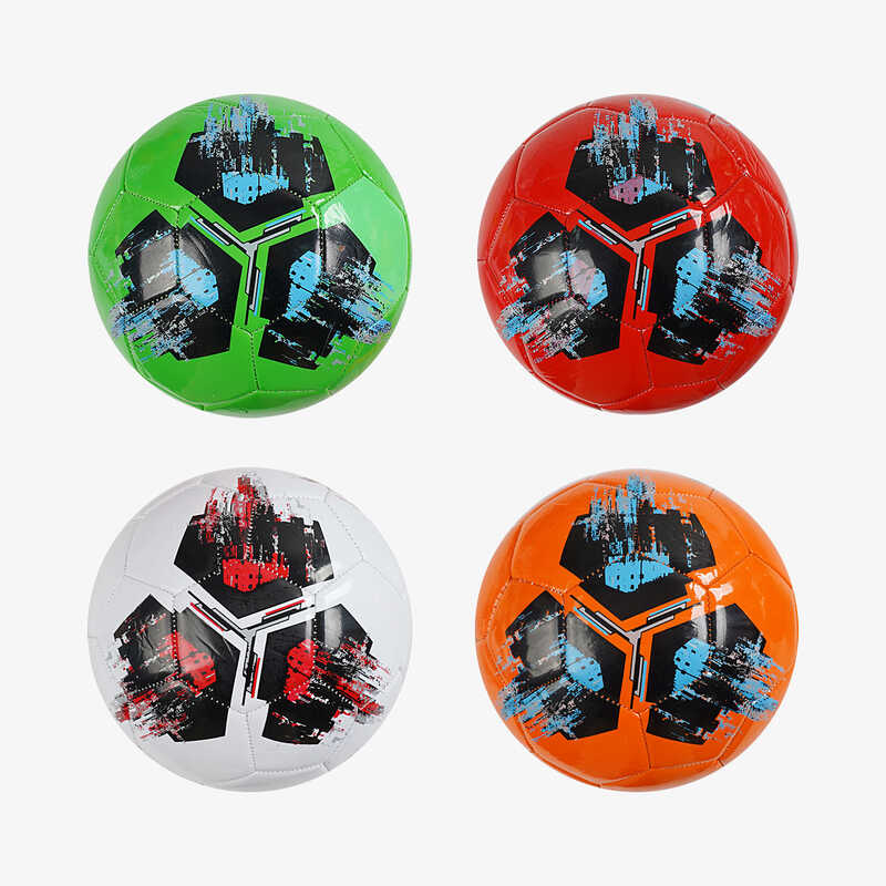 М`яч футбольний C 70300 (80) 4 види, вага 300-310 грамів, гумовий балон, матеріал PVC, розмір №5, ВИДАЄТЬСЯ МІКС 