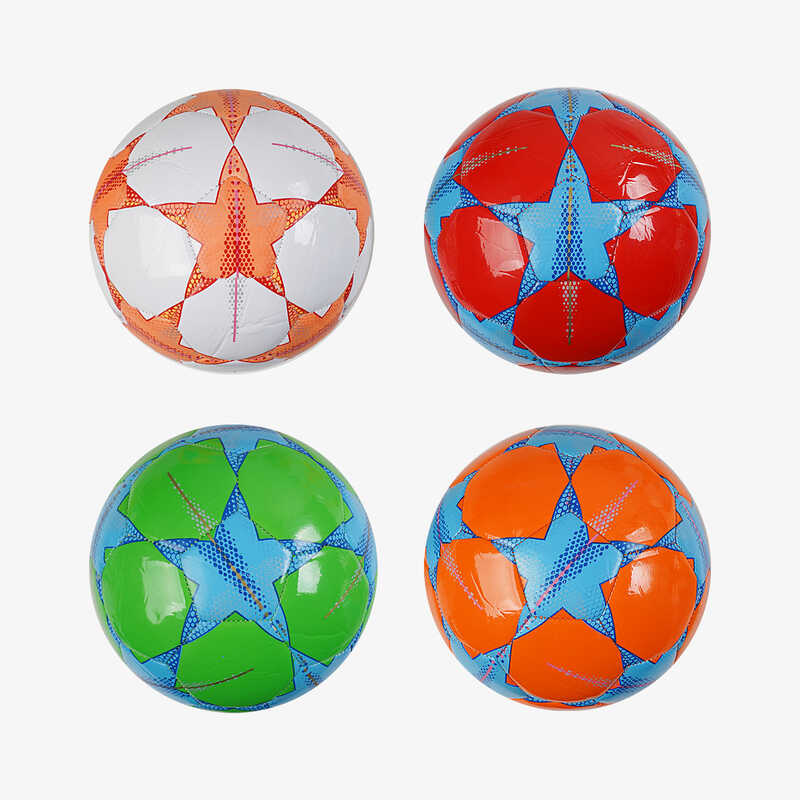 М`яч футбольний C 70302 (80) 4 види, вага 300-310 грамів, гумовий балон, матеріал PVC, розмір №5, ВИДАЄТЬСЯ МІКС 