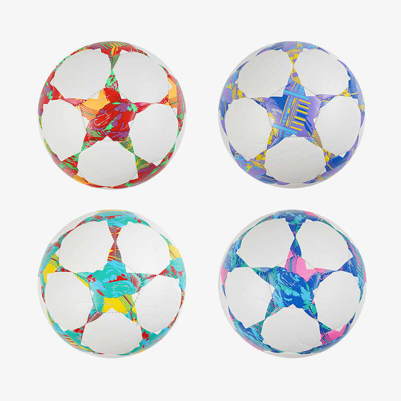 М`яч футбольний C 70309 (80) 4 види, матеріал м“який PVC, вага 330-350 грамів, гумовий балон, розмір №5, ВИДАЄТЬСЯ ТІЛЬКИ МІКС ВИДІВ