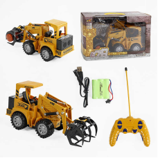 Будтехніка на радіокеруванні 8074 Е (24) акумулятор 3,6 V, рухомий ківш, пульт р/в, колода, в коробці