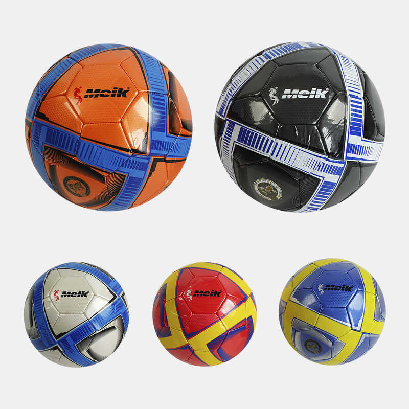 М`яч футбольний С 55987 (50) 5 видів, вага 320-340 грамів, матеріал TPU, гумовий балон, розмір №5, МІКС ВИДІВ