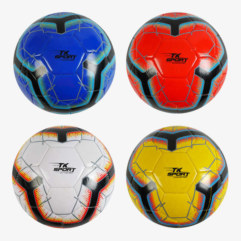 М`яч футбольний С 62395 (80) “TK Sport“ 4 кольори, вага 300-310 грамів, гумовий балон, матеріал PVC, розмір №5, ВИДАЄТЬСЯ МІКС 