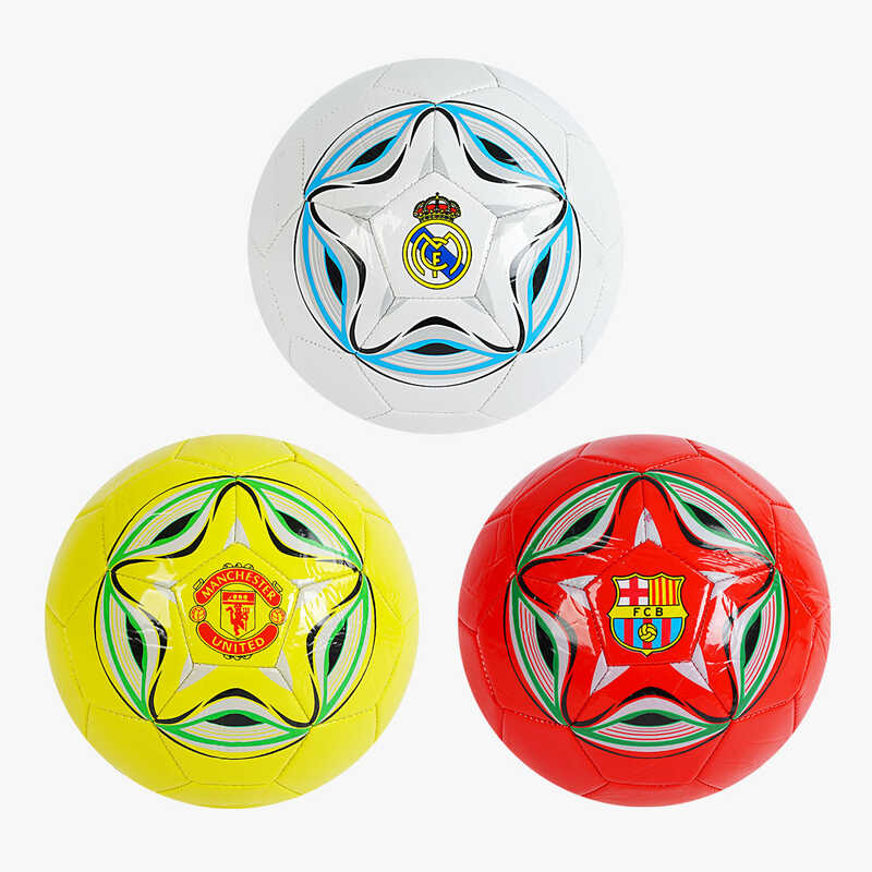 М`яч футбольний С64682 (60) 3 види, 310-330 грамів, матеріал - м`який PVC, розмір №5, ВИДАЄТЬСЯ ТІЛЬКИ МІКС ВИДІВ