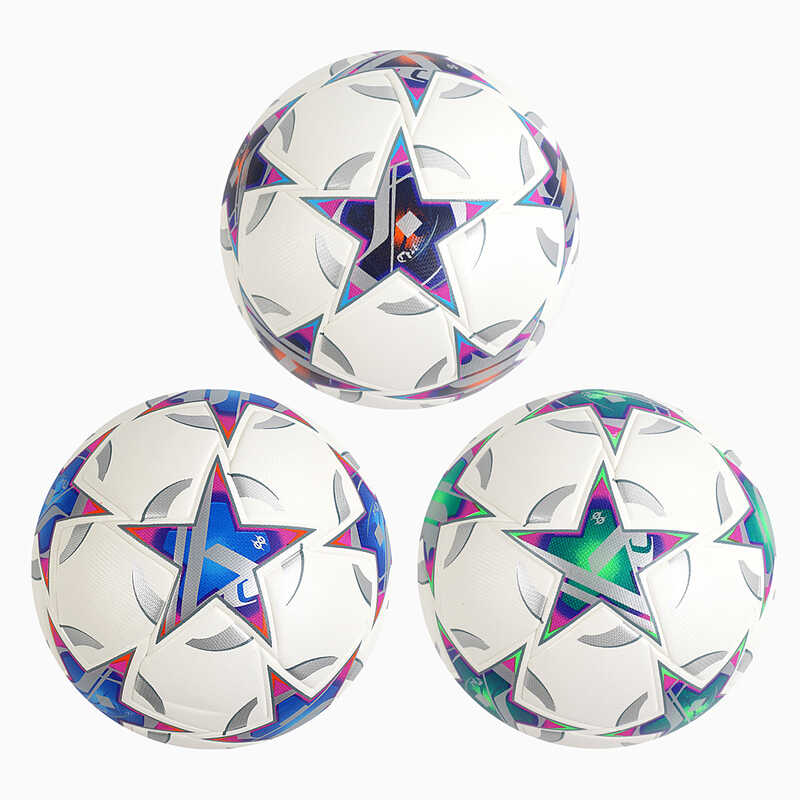 М`яч футбольний С 66332 (30) 3 види, вага 420 грамів, матеріал PU, балон гумовий, клеєний, (поставляється накачаним на 80) ВИДАЄТЬСЯ МІКС