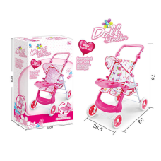 Візок для ляльки 6601 AH-3 (8/2) металева основа, козирок від сонця, кошик, додаткова поличка, в коробці