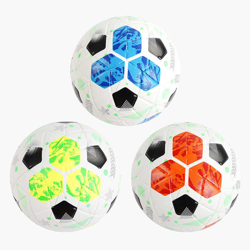 М“яч футбольний С 66339 (30) 3 види, вага 420 грамів, матеріал PU, балон гумовий, клеєний, (поставляється накачаним на 80) ВИДАЄТЬСЯ МІКС