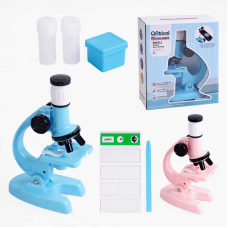 Мікроскоп LZ 8601-1 (36) 2 кольори, підсвічування, збільшувальна лінза, додаткове обладнання, в коробці